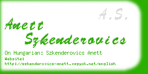 anett szkenderovics business card